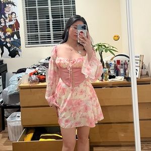Pink Floral Dress